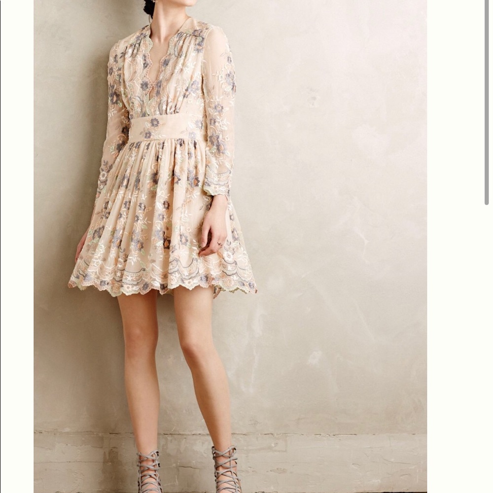 Rare Zimmerman Silk Floral Lace Dress